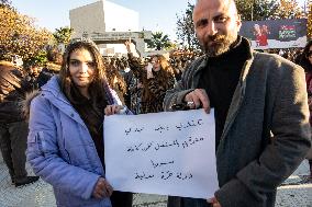 Demonstrators Asking for a Secular State - Damascus