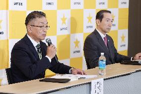 Sapporo HD president change press conference