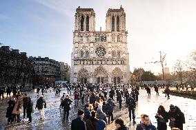 Illustration of Notre Dame de Paris Inside and Outside - Paris AJ