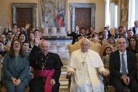 Pope Francis Receives Boys Of Italian Catholic Action - Rome