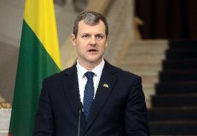 News conference of Ukrainian and Lithuanian PMs in Kyiv