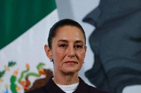 Mexican President Claudia Sheinbaum Gives Conference - Mexico