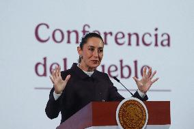 Mexican President Claudia Sheinbaum Gives Conference - Mexico