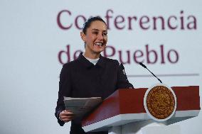 Mexican President Claudia Sheinbaum Gives Conference - Mexico