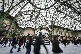 Ice skating rink at the Grand Palais in Paris FA