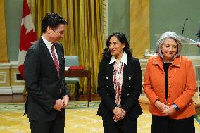 Justin Trudeau At Cabinet Swearing-In Ceremony - Ottawa