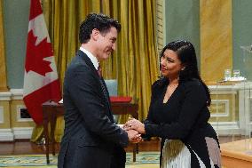 Justin Trudeau At Cabinet Swearing-In Ceremony - Ottawa