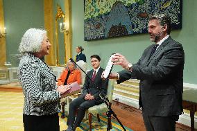 Justin Trudeau At Cabinet Swearing-In Ceremony - Ottawa