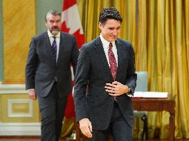 Justin Trudeau At Cabinet Swearing-In Ceremony - Ottawa