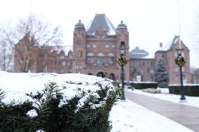 Frigid Temperatures And Snowy Weather In Toronto