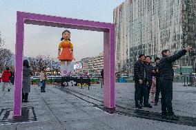 Young-hee, Giant Doll Of Squid Game In Seoul, South Korea