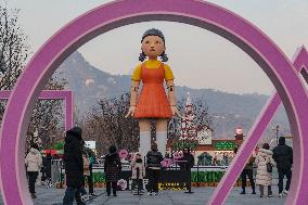 Young-hee, Giant Doll Of Squid Game In Seoul, South Korea