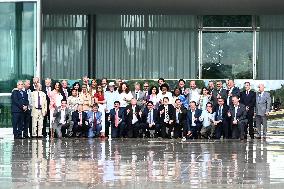 Brazilian President Luiz Inácio Lula Da Silva Has Lunch With Government Ministers