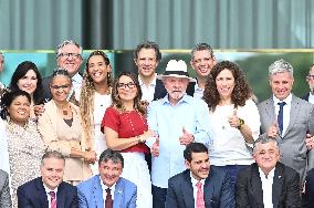 Brazilian President Luiz Inácio Lula Da Silva Has Lunch With Government Ministers