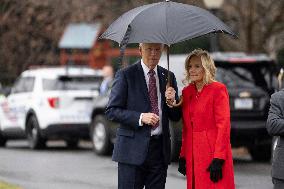 President Joe Biden and first lady Dr. Jill Biden pay a holiday visit to patients and families at Childrens National Hospital