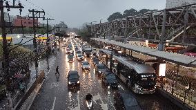 Storm and flooding in the south of São Paulo