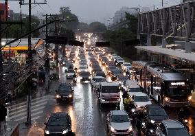 Storm and flooding in the south of São Paulo