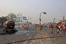 LPG Tanker Blast Accident In Jaipur