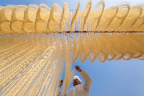 Hanging Noodles For Drying