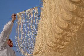 Hanging Noodles For Drying