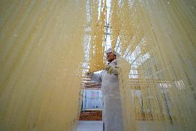 Hanging Noodles For Drying