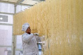 Hanging Noodles For Drying