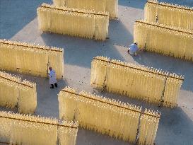 Hanging Noodles For Drying