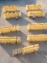 Hanging Noodles For Drying