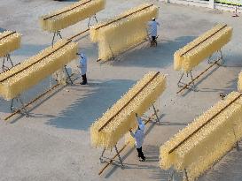 Hanging Noodles For Drying