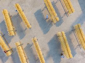 Hanging Noodles For Drying