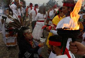 Dancers In Mexico Perform Pre-Hispanic Ceremony To Welcome Winter Solstice