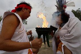 Dancers In Mexico Perform Pre-Hispanic Ceremony To Welcome Winter Solstice