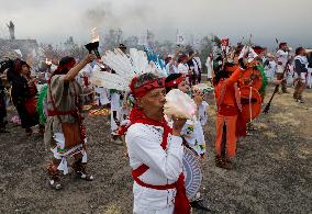 Dancers In Mexico Perform Pre-Hispanic Ceremony To Welcome Winter Solstice