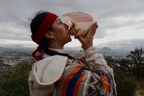 Dancers In Mexico Perform Pre-Hispanic Ceremony To Welcome Winter Solstice