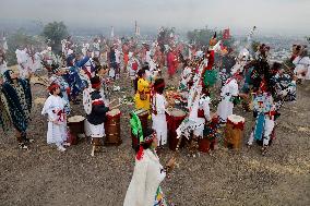 Dancers In Mexico Perform Pre-Hispanic Ceremony To Welcome Winter Solstice