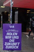 Bundestag Election 2025 Campaign Poster Of The Volt Germany Party