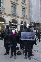 Animal Rights Activists Protest In The City Center Of Munich