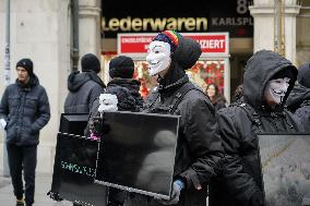 Animal Rights Activists Protest In The City Center Of Munich