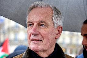 Outgoing Prime Minister Michel Barnier Attends A Rally In Support Paul Watson