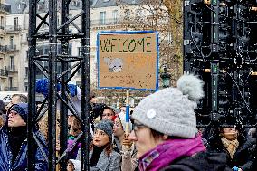 Supporters Of Anti-whaling Activist Paul Watson Stage A Rally In Paris