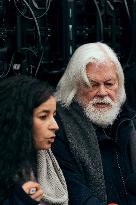 Paul Watson during a Press Conference - Paris AJ