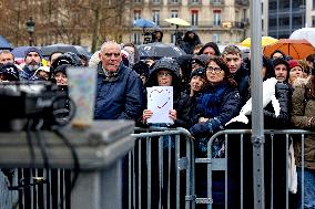 Supporters Of Anti-whaling Activist Paul Watson Stage A Rally In Paris