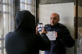 Long queues outside settlement center for temporary protection cards - Syria