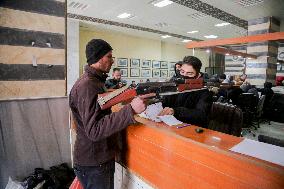 Long queues outside settlement center for temporary protection cards - Syria