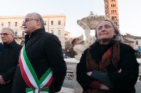 The Triton Fountain In Piazza Bocca Della Verità Has Been Restor