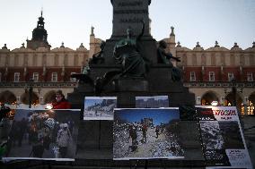 Solidarity Protest With Palestine In Krakow