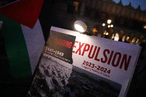 Solidarity Protest With Palestine In Krakow