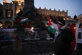 Solidarity Protest With Palestine In Krakow