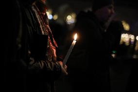 Solidarity Protest With Palestine In Krakow