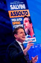 The President Of The 5 Star Movement Giuseppe Conte Guest On Tv Show In Onda La 7